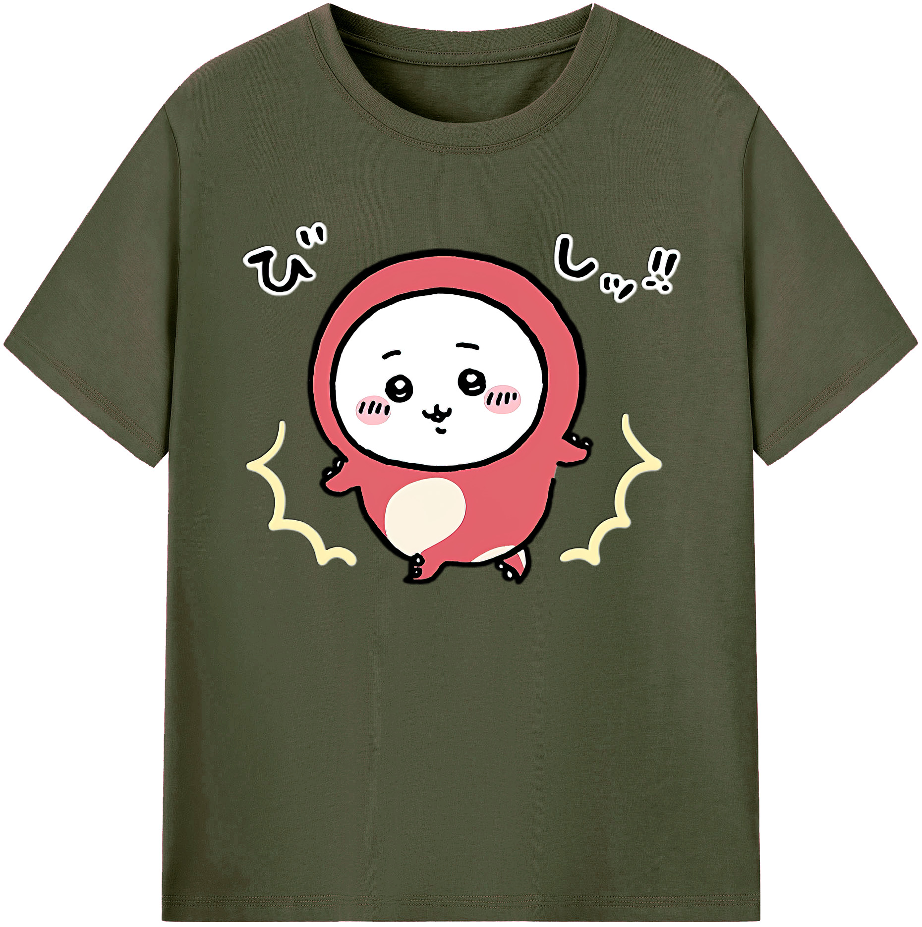 （画像用） ちいかわ ちいかわ Chii-kawa chiikawa 綿100％ メンズ半袖Tシャツ｜肌触りやわらか＆通気性